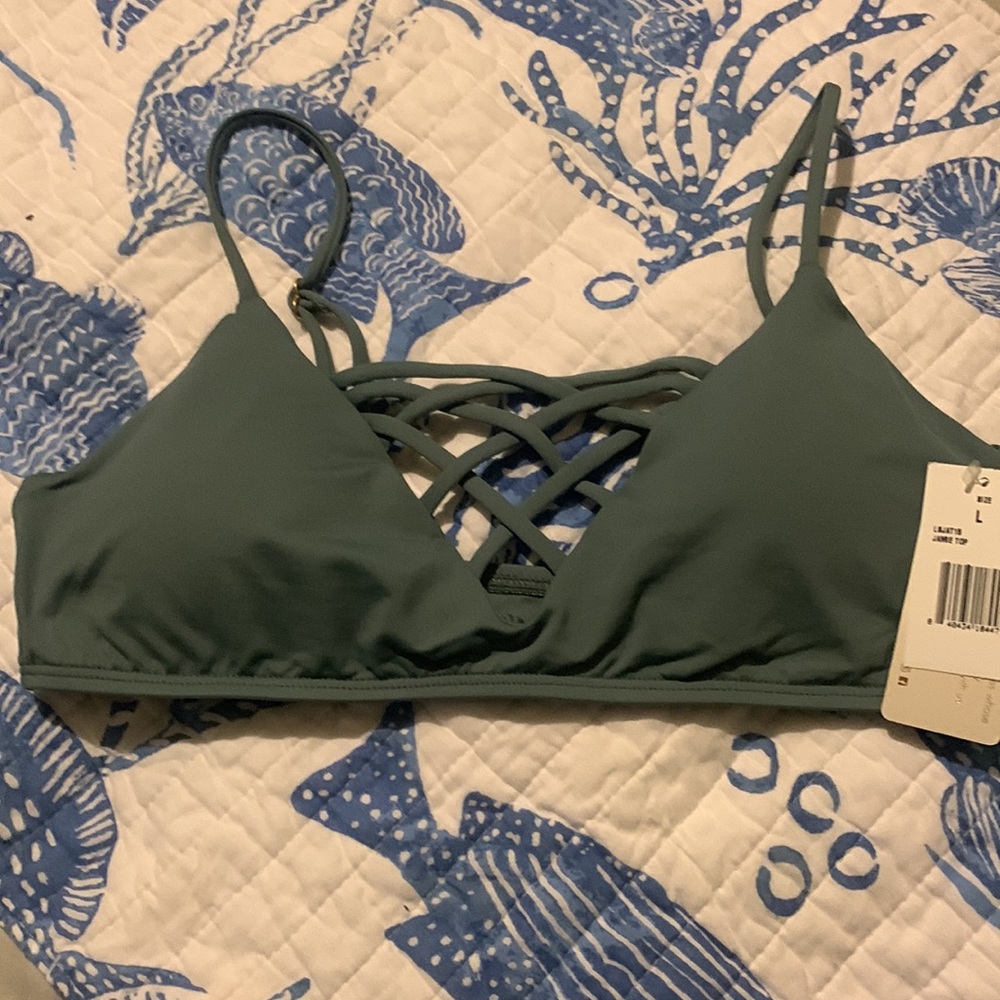 NWT L*SPACE Jamie Bikini Top In Slated Glass - Picture 5 of 13